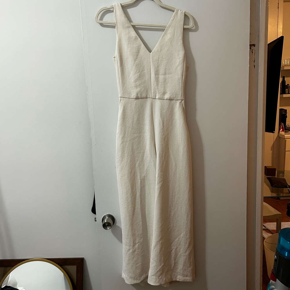 Aritzia open back light birch jumpsuit